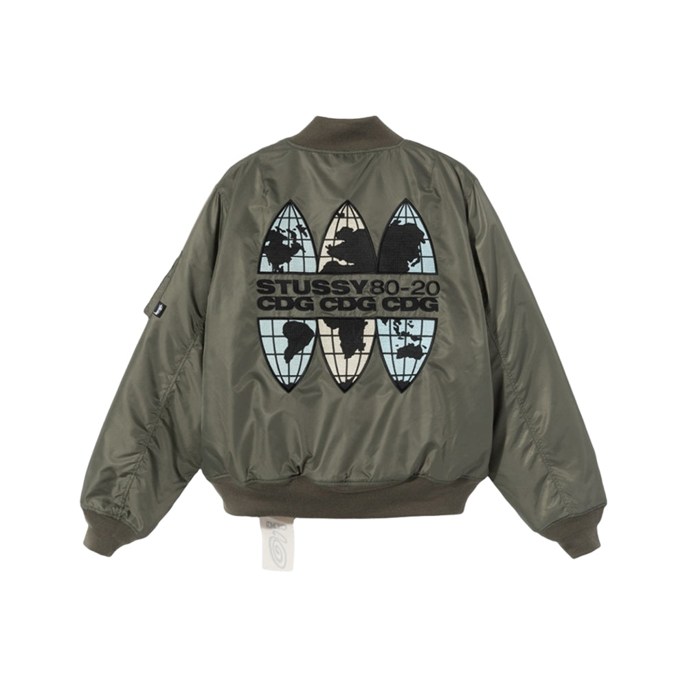 스투시 x CDG MA-1 자켓 올리브