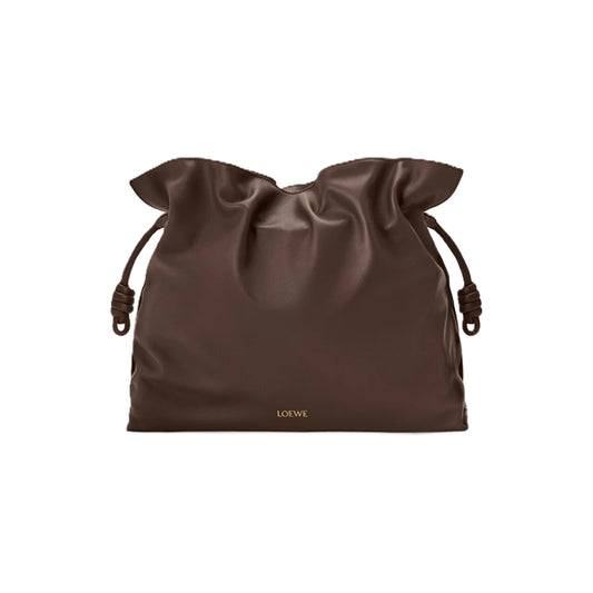 로에베 플라멩코 클러치 라지 초콜릿