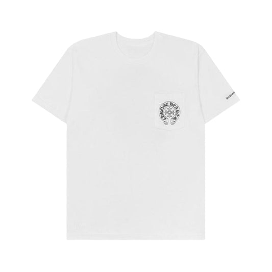 크롬하츠 홀스슈 로고 포켓 티셔츠 화이트