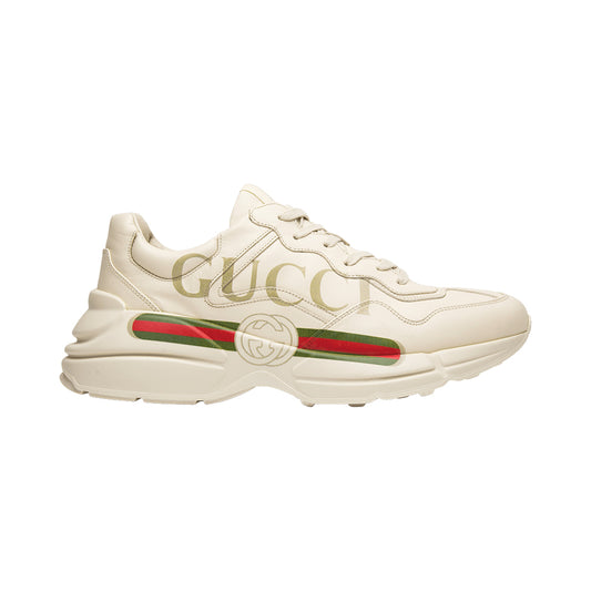 구찌 롸이톤 레더 스니커즈 띠 로고