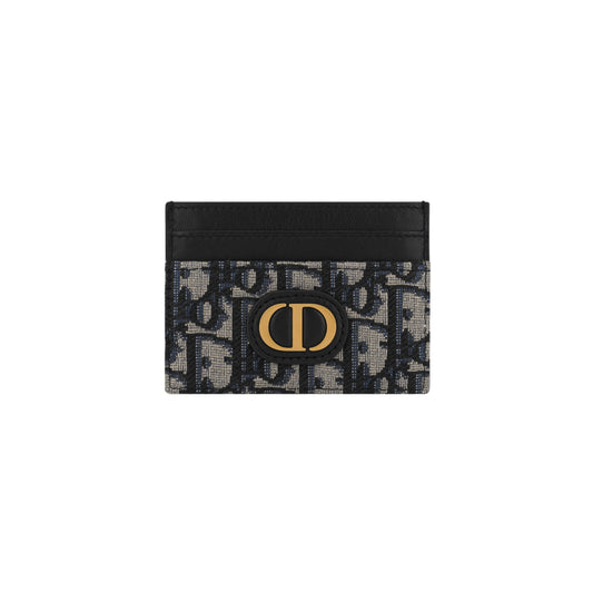 디올 30 몽테인 5 슬롯 카드 홀더 블루 디올 오블리크 자카드