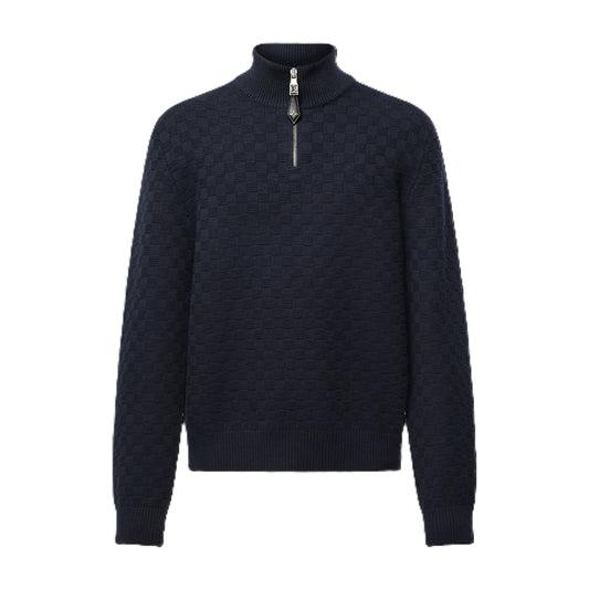 루이비통 캐시미어 울 블렌드 하프 집 풀오버