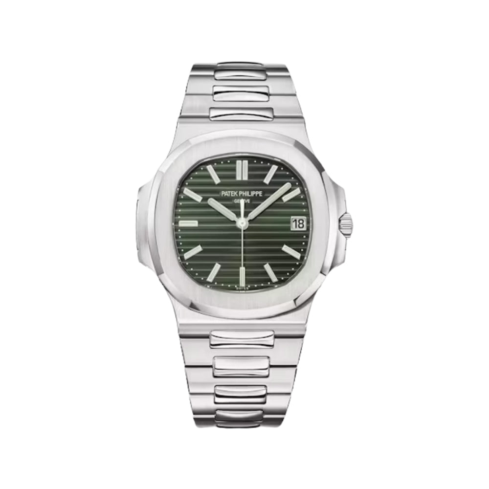 파텍필립 노틸러스 스테인리스 스틸 그린 다이얼 스틸 40mm