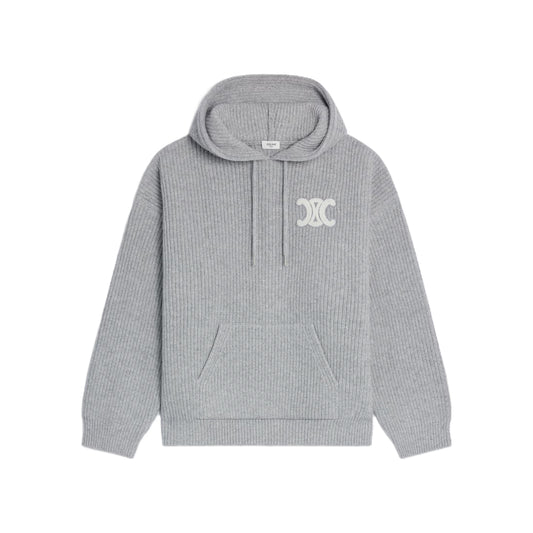 셀린느 리브드 울 후드 스웨터