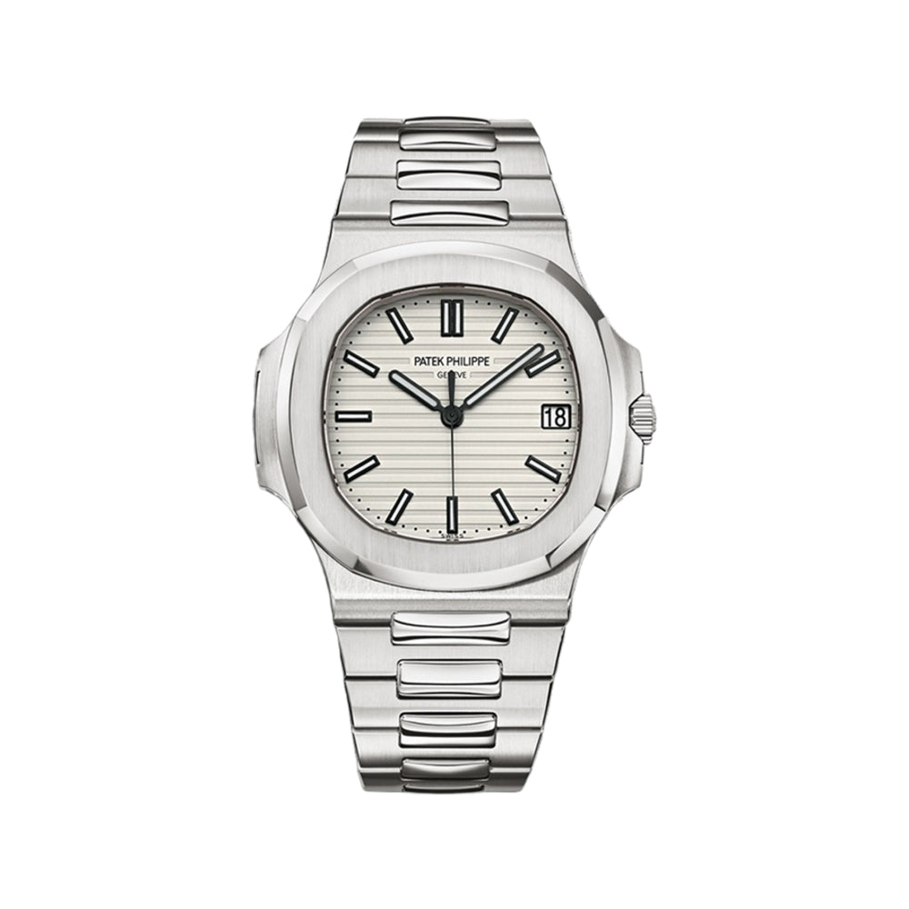 파텍필립 노틸러스 스테인리스 스틸 화이트 다이얼 스틸 40mm