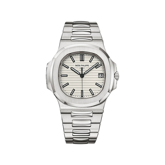 파텍필립 노틸러스 스테인리스 스틸 화이트 다이얼 스틸 40mm