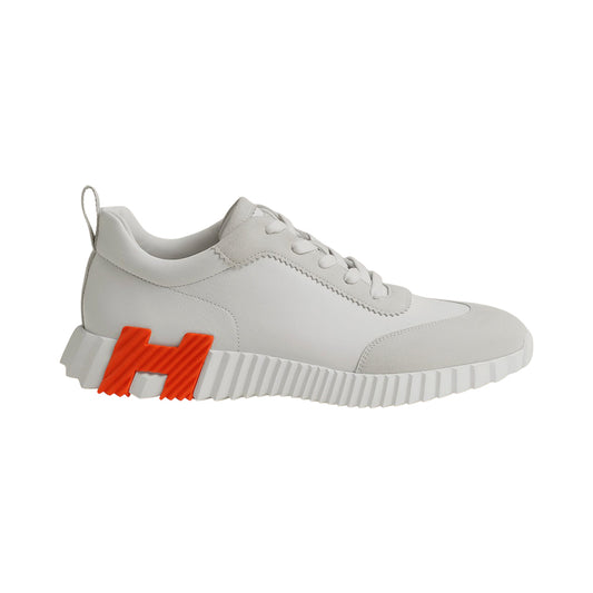 에르메스 바운싱 스니커즈 카프스킨 스웨이드 화이트 오렌지