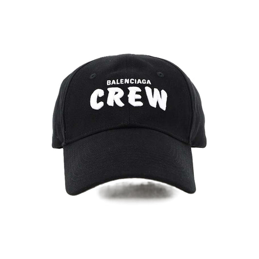 발렌시아가 크루 로고 블랙 베이스볼 캡