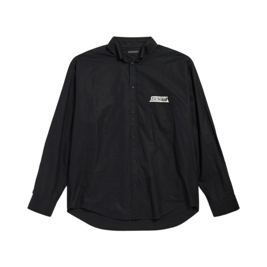 발렌시아가 마스킹 테이프 롱 슬리브 셔츠