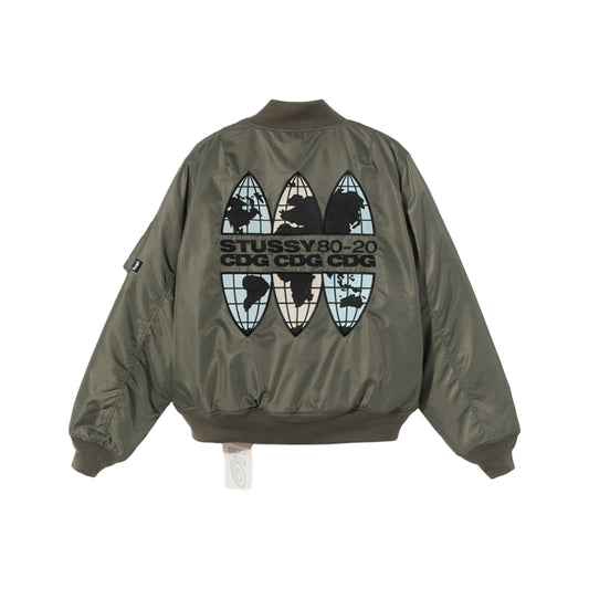 스투시 x CDG MA-1 자켓 올리브