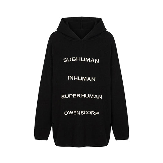 릭 오웬스 토미로고 니티드후디