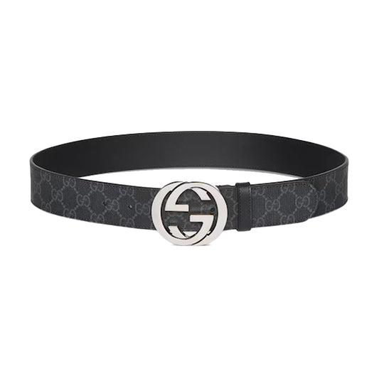구찌 인터로킹 G 버클 벨트 블랙