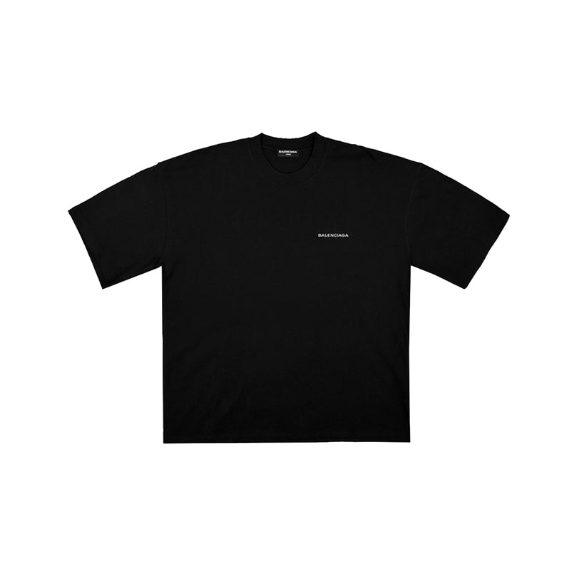 발렌시아가 더블 로고 자수 티셔츠(2color)