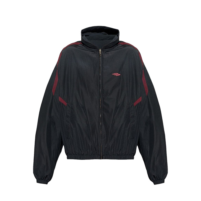 발렌시아가 리버서블 후디드 트랙자켓 블랙