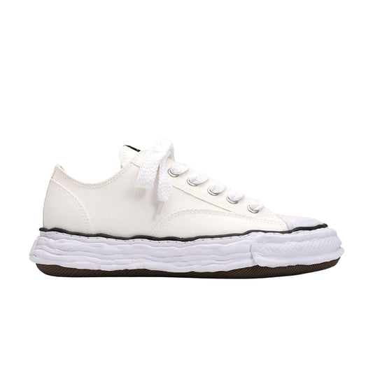 메종 미하라 야스히로 피터슨23 OG 솔 캔버스 로우탑 스니커즈 화이트