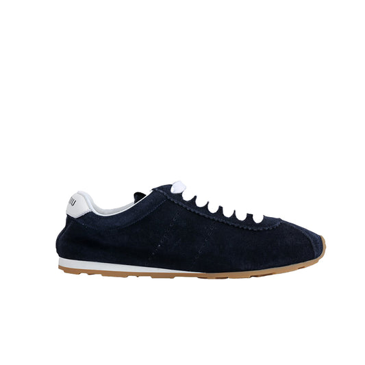 미우미우 플룸 스웨이드 스니커즈 네이비