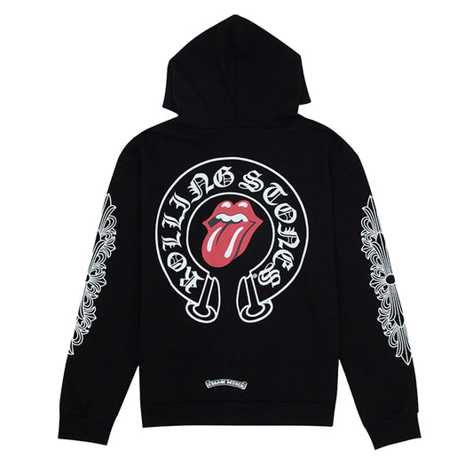 크롬하츠 혓바닥 후드집업 블랙