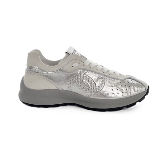 (W)샤넬 크루즈 스니커즈 실버