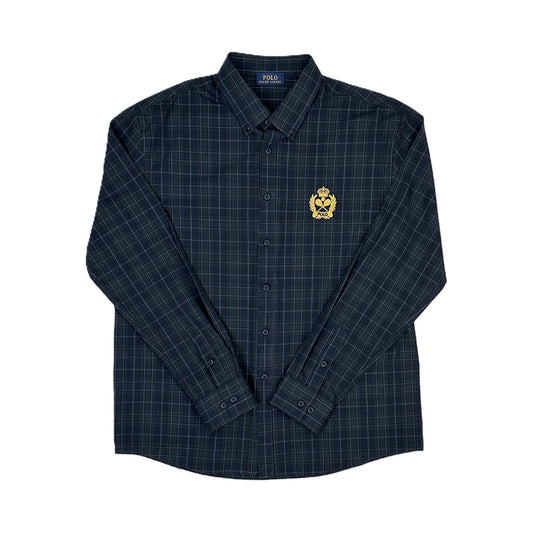 폴로 테니스 자수 체크 셔츠