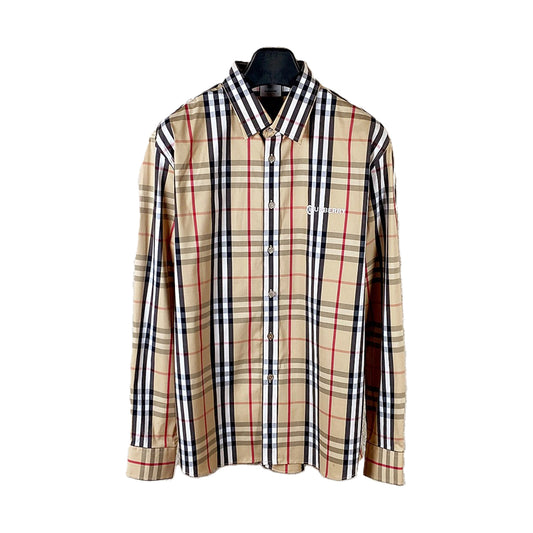 버버리 로고 프린트 체크 셔츠(2color)