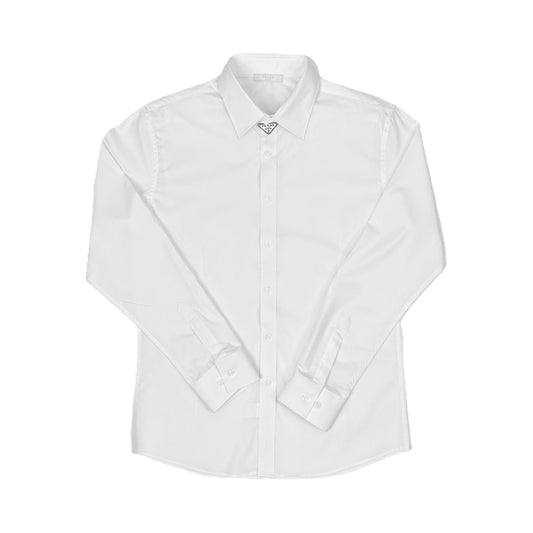 프라다 넥 플레이트 셔츠(2color)