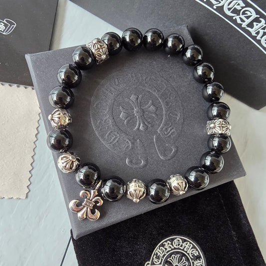 크롬하츠  플뢰르 염주 팔찌